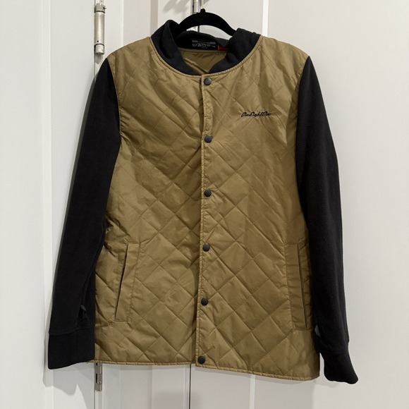 686 Jackets & Blazers - 686 Aries Smarty Quilted Fleece Jacket Tan Black Ski Snowboard Women Large